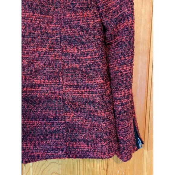 LUCKY BRAND Women's Red Tweed Coat Sz Small - Picture 7 of 11